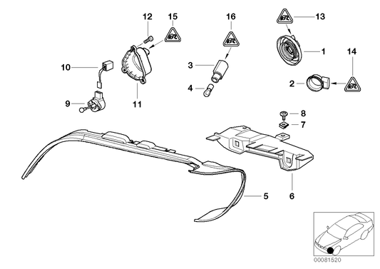 Genuine BMW 63122161633 E53 Covering Cap, Low Beam, Right (Inc. X5) | ML Performance UK UK Car Parts
