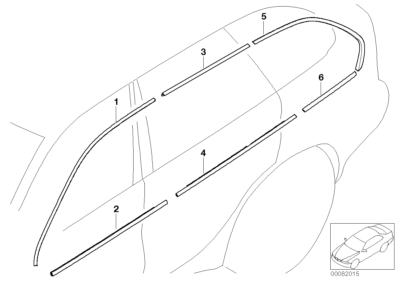 Genuine BMW 51328257706 E53 Window Frame Cover, Front Right Door TITAN (Inc. X5) | ML Performance UK UK Car Parts
