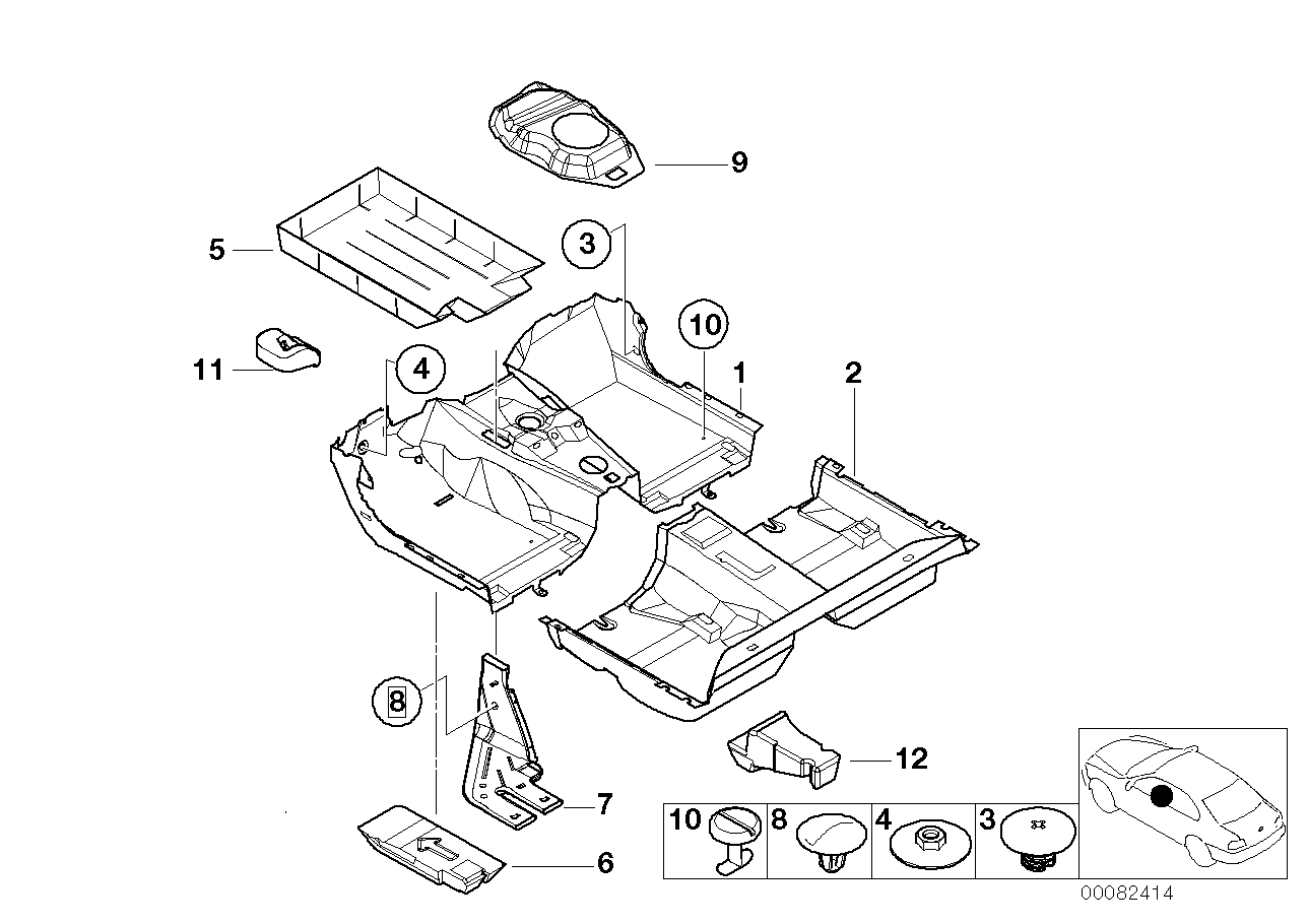 Genuine BMW 51478209921 E46 Left Insert (Inc. 320d, M3 CSL & 325ti) | ML Performance UK UK Car Parts