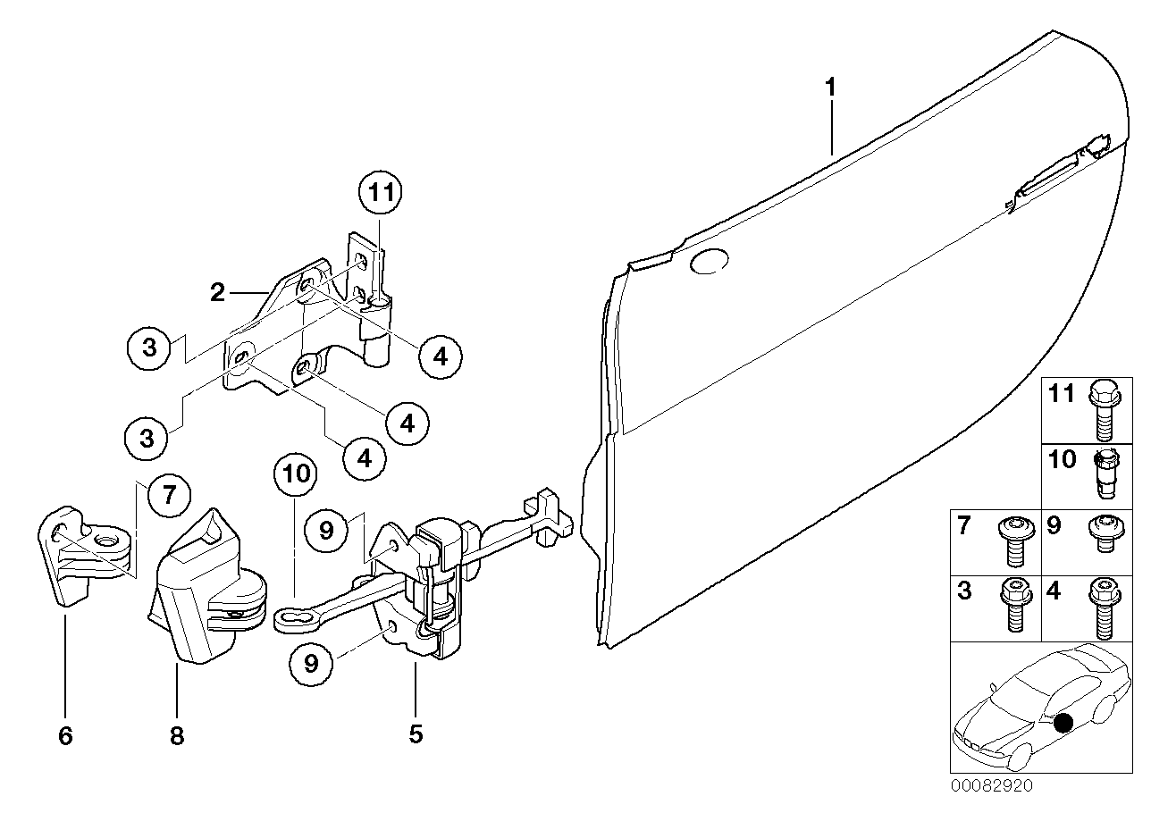 Genuine BMW 41517012879 E52 Door Hinge, Bottom Left (Inc. Alpina V8 & Z8) | ML Performance UK UK Car Parts