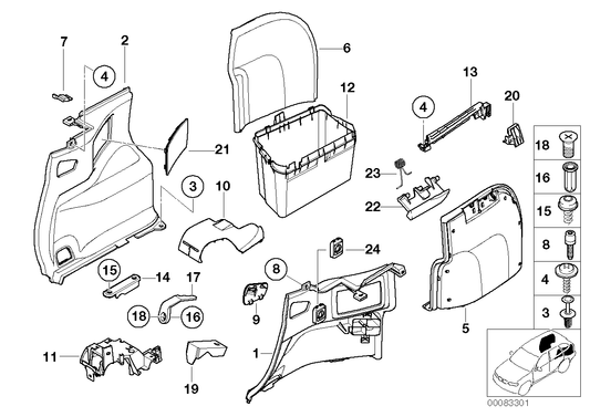 Genuine BMW 51477044491 E46 Socket Mount GRAU (Inc. 330xi, 323i & 316i) | ML Performance UK UK Car Parts
