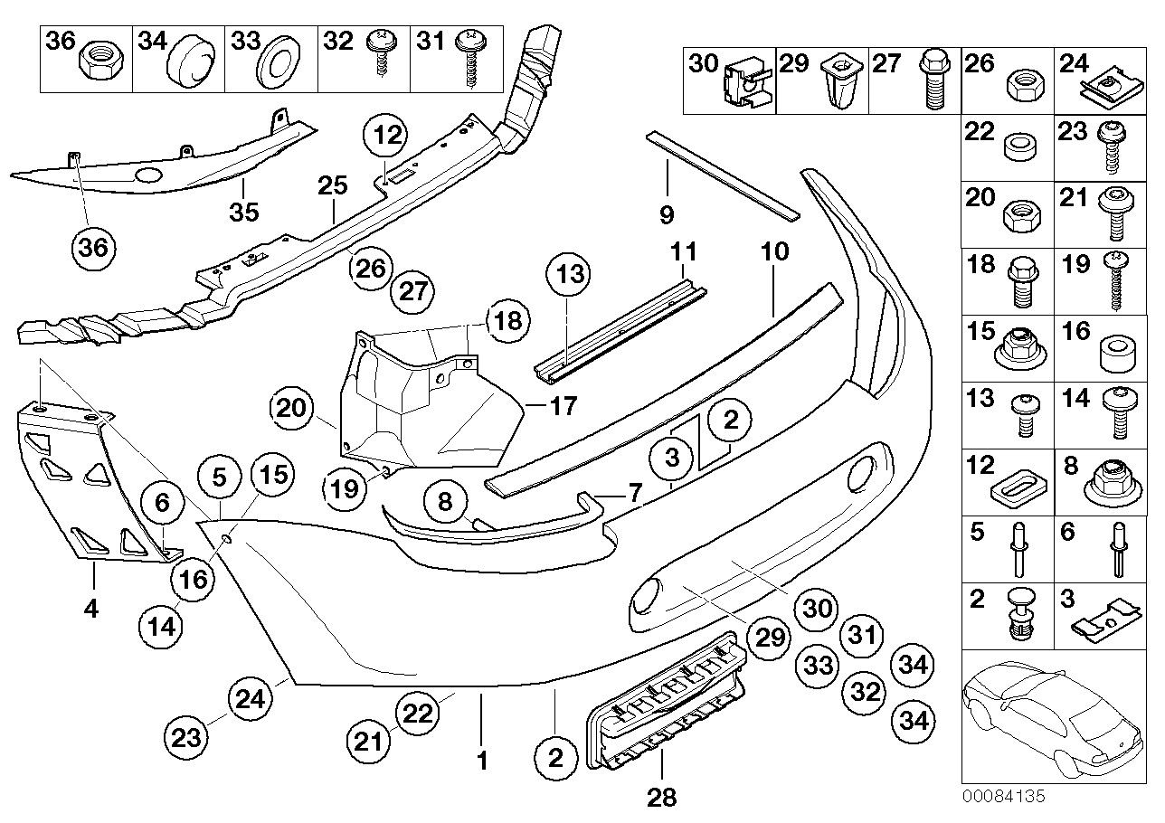 Genuine BMW 51128269819 E52 Bumper Trim Panel, Primed, Rear (Inc. Alpina V8 & Z8) | ML Performance UK UK Car Parts