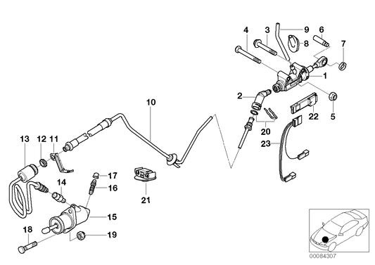 Genuine BMW 21522282055 E39 Clutch Slave Cylinder 22,2X23mm (Inc. M5)