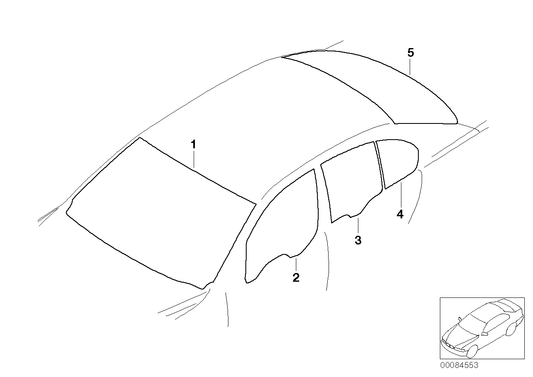 Genuine BMW 51338241257 E65 E66 Side Window, Green, Door, Front Left (Inc. 730Ld, 740d & 730Li) | ML Performance UK UK Car Parts