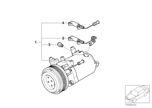 Genuine BMW 64526910458 E39 E46 E38 Rp A/C Compressor (Inc. 530i, 330Ci & 525i)