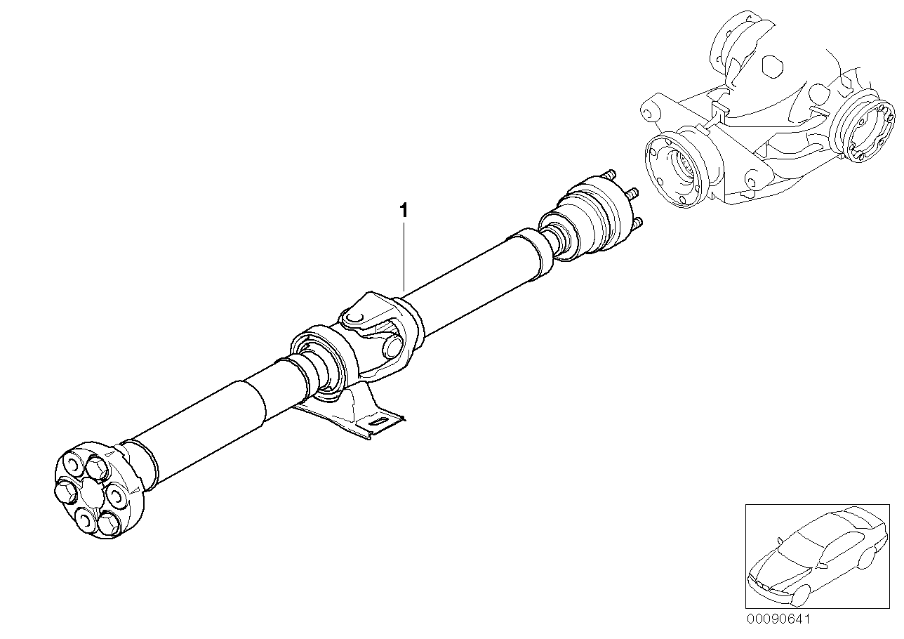 Genuine BMW 26112283611 E63 E64 Manual Drive Shaft Transmission L=1441mm (Inc. M6) | ML Performance UK UK Car Parts