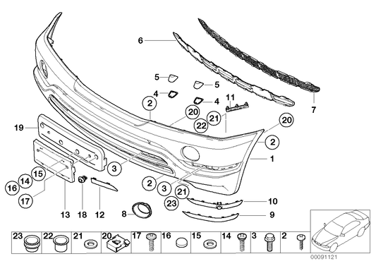 Genuine BMW 51118402303 E53 TriCover, Bumper, Primed, Front (Inc. X5) | ML Performance UK UK Car Parts