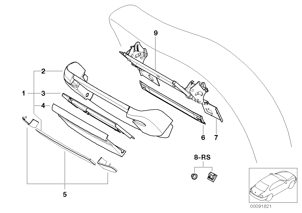 Genuine BMW 52108215103 E38 Repair Kit (Inc. 735iL, 750iLS & 730d) | ML Performance UK UK Car Parts