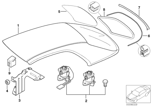 Genuine BMW 54218228911 E46 Rear Window Cover (Inc. 320Ci, 323Ci & 320Cd) | ML Performance UK Car Parts