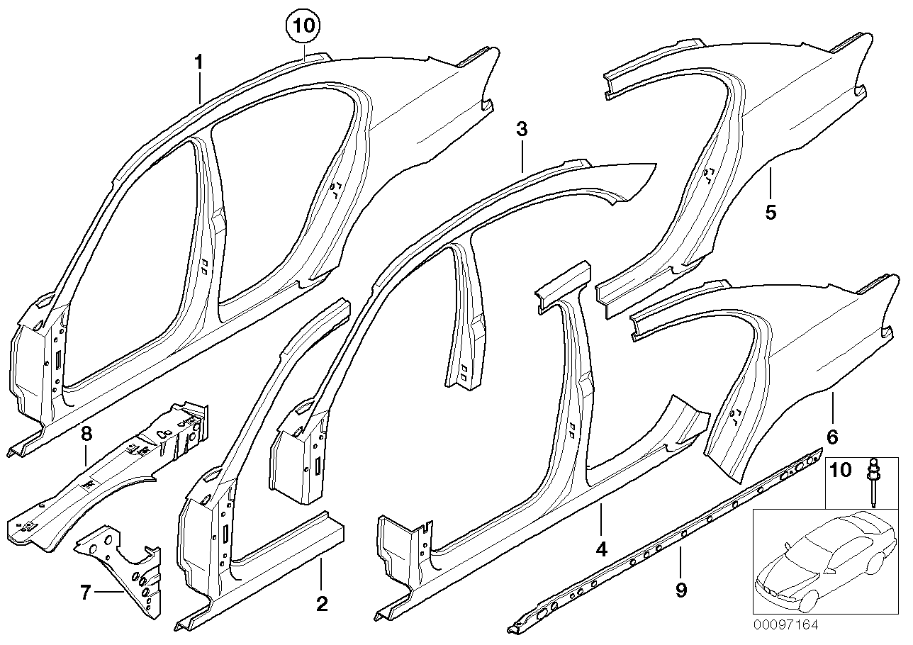 Genuine BMW 41217049942 E66 E65 E67 Top, Entrance, Exterior Right (Inc. 735i, 750i & 740Li) | ML Performance UK UK Car Parts