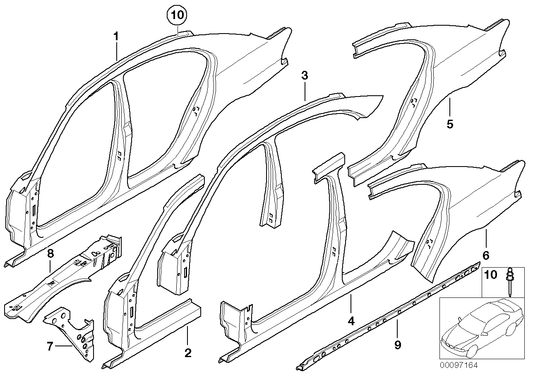 Genuine BMW 41217049942 E66 E65 E67 Top, Entrance, Exterior Right (Inc. 735i, 750i & 740Li) | ML Performance UK UK Car Parts