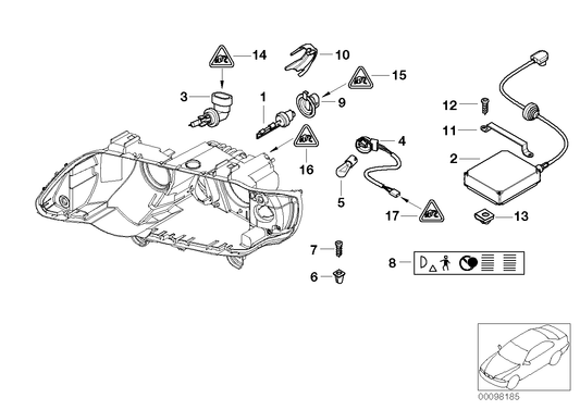 Genuine BMW 63126906779 E53 Support F Xenon Light Control Unit (Inc. X5) | ML Performance UK UK Car Parts
