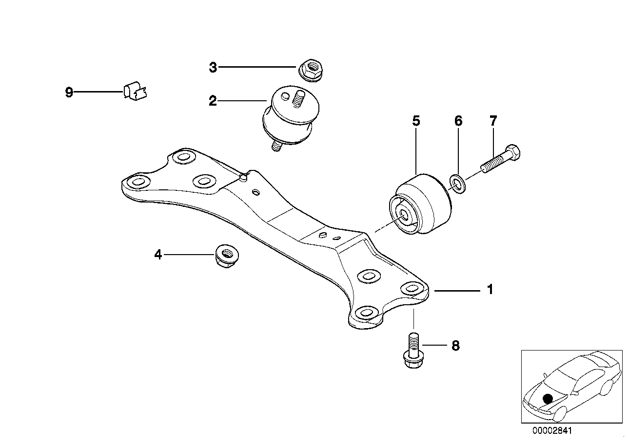 Genuine BMW 22321094779 E38 Gearbox Support (Inc. 740i, 735iL & 740iLP) | ML Performance UK UK Car Parts