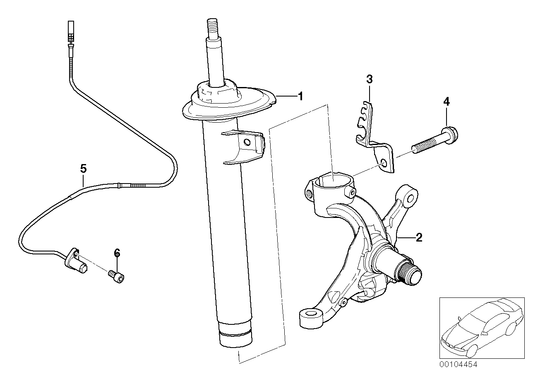 Genuine BMW 31316785586 E86 Front Right Spring Strut (Inc. Z4 3.0si) | ML Performance UK UK Car Parts