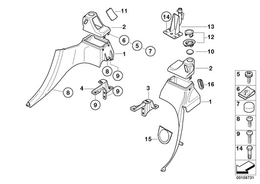 Genuine BMW 51438411523 E36 Lateral Trim Panel Top Rear Left SCHWARZ (Inc. Z3 3.0i, Z3 2.0 & Z3 2.8) | ML Performance UK UK Car Parts