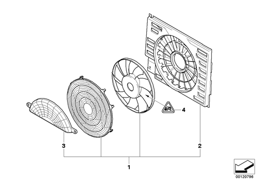 Genuine BMW 64546911794 E66 E65 E67 Protection Grid F Additional Fan (Inc. 760i, 745i & 740d) | ML Performance UK UK Car Parts