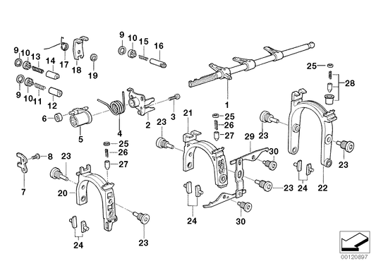 Genuine BMW 23317502165 E34 E36 E38 Locking Pin (Inc. 328Ci, 330xd & 525ix)