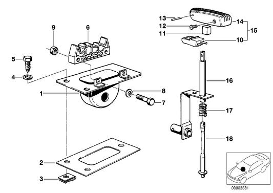Genuine BMW 25161206277 E24 E12 E23 Shift Lever-Upper Part (Inc. 728, 530i & 733i) | ML Performance UK UK Car Parts