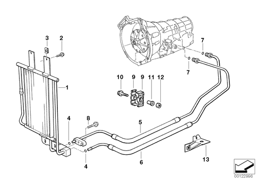 Genuine BMW 17221741806 E34 Oil Cooling Pipe Outlet A5S310Z (Inc. 530i) | ML Performance UK UK Car Parts
