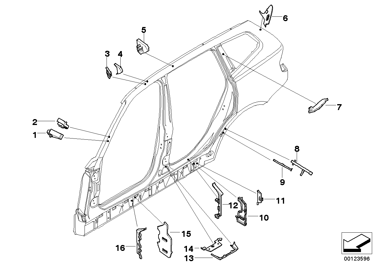 Genuine BMW 41217052275 E83 Moulded Part F Column B, Interior Left (Inc. X3) | ML Performance UK UK Car Parts