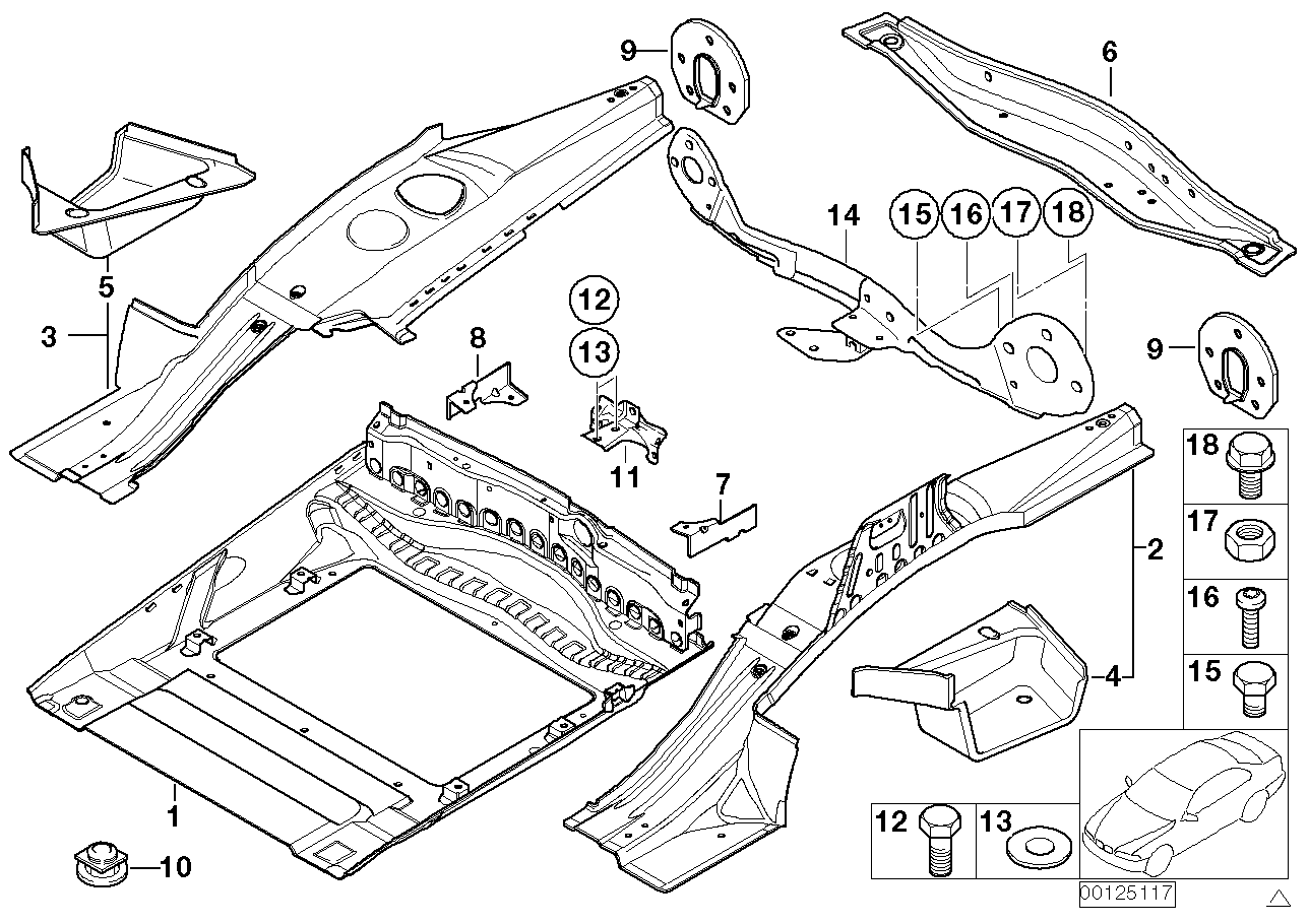 Genuine BMW 51717019019 E53 Reinforcement Towing Hinge (Inc. X5) | ML Performance UK UK Car Parts