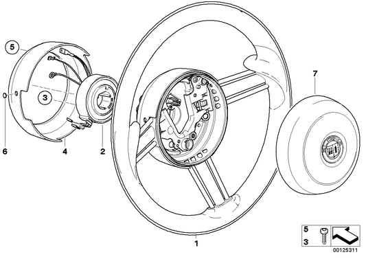 Genuine BMW 32338025851 E52 Slip Ring 7-POLIG (Inc. Alpina V8) | ML Performance UK UK Car Parts
