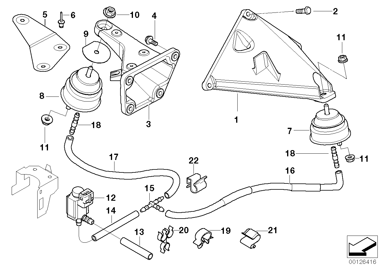 Genuine BMW 22116760557 E46 Engine Support, Left (Inc. 330Cd & 330d) | ML Performance UK UK Car Parts