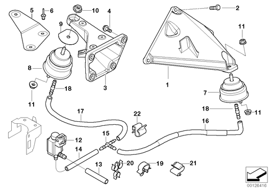 Genuine BMW 22116760557 E46 Engine Support, Left (Inc. 330Cd & 330d) | ML Performance UK UK Car Parts