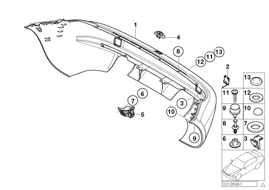Genuine BMW 51120307543 E36 Bumper Trim Panel, Primed, Rear (Inc. Z3 M) | ML Performance UK UK Car Parts