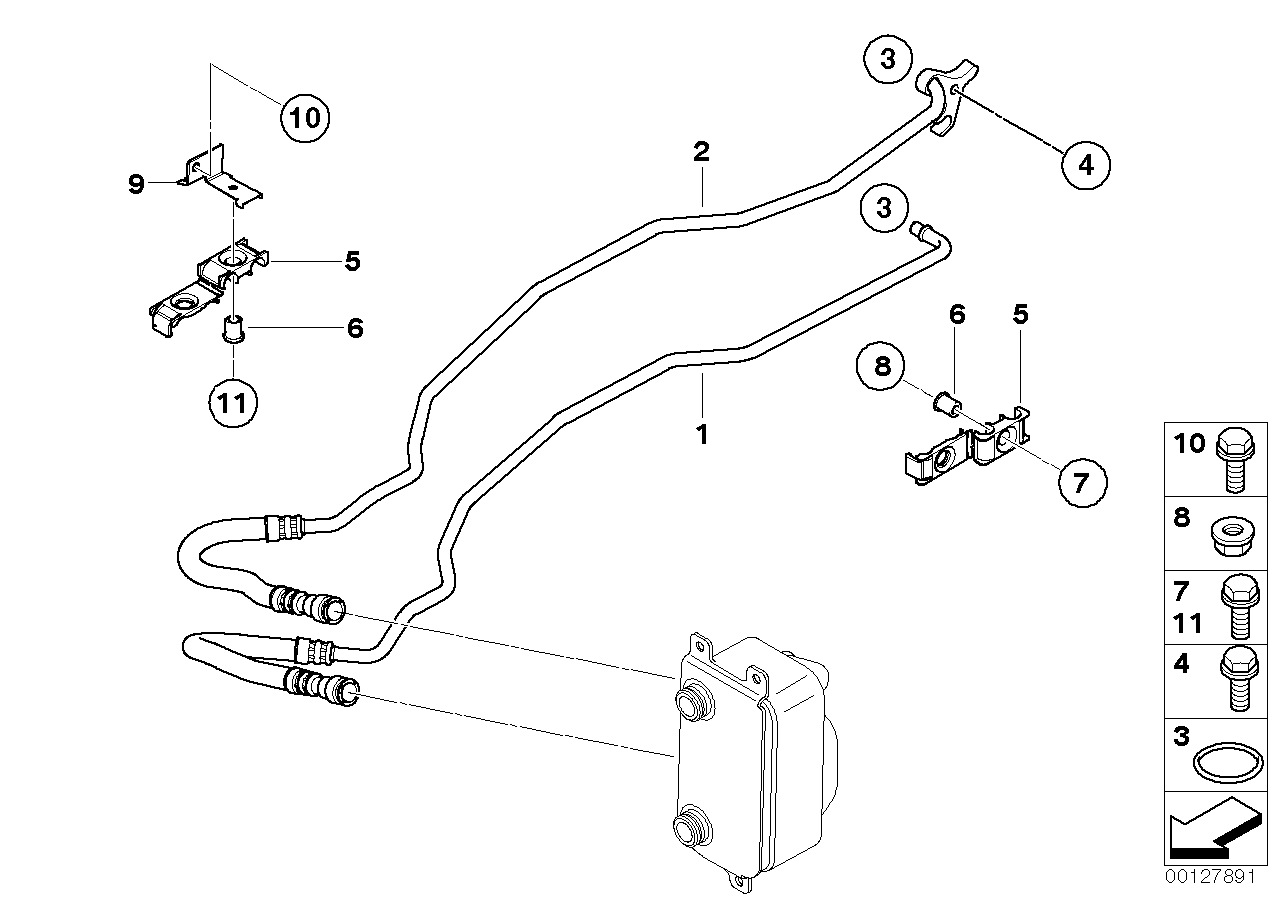 Genuine BMW 17227519269 E60 E61 Bracket Oil Pipe (Inc. 525i, 520i & 530i) | ML Performance UK UK Car Parts