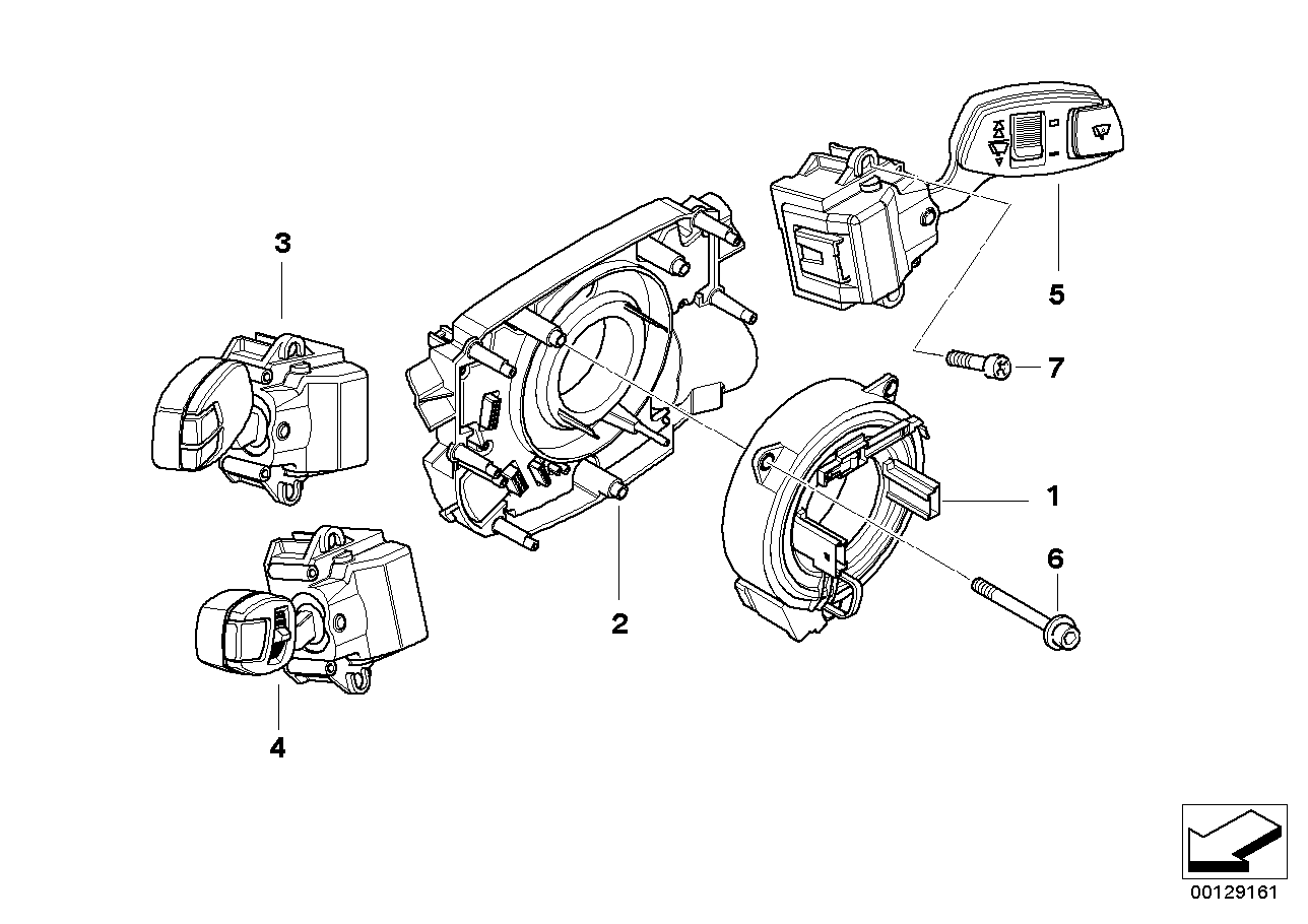 Genuine BMW 61316924107 E61 E61 Wiper Switch (Inc. 535xi, 545i & 520i) | ML Performance UK Car Parts