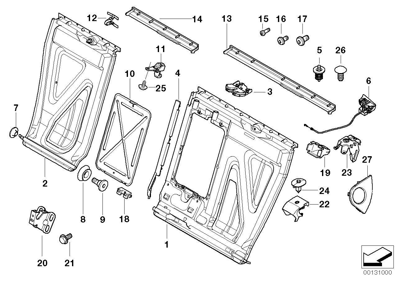 Genuine BMW 52208209036 E46 Catch Rear Right (Inc. 325i, 328i & 316i) | ML Performance UK UK Car Parts