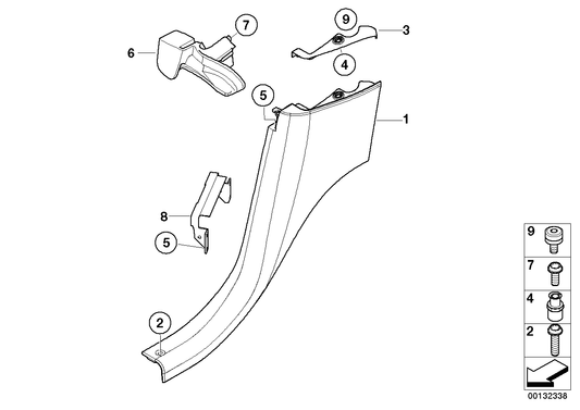 Genuine BMW 51437002497 E52 Lateral Trim Panel Leather Rear Left P1SW SCHWARZ (Inc. Alpina V8 & Z8) | ML Performance UK UK Car Parts
