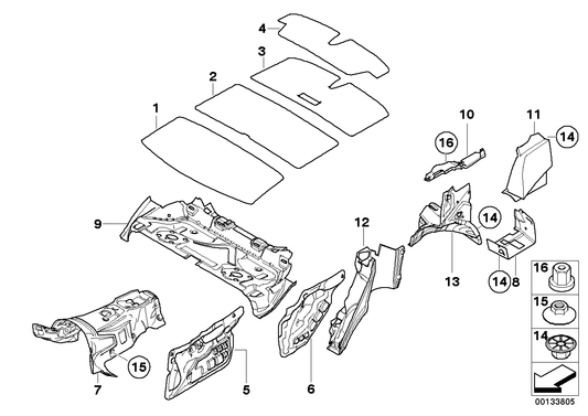 Genuine BMW 51473415814 E83 Front Rght Sound Insulatng Wheel Housing (Inc. X3) | ML Performance UK UK Car Parts