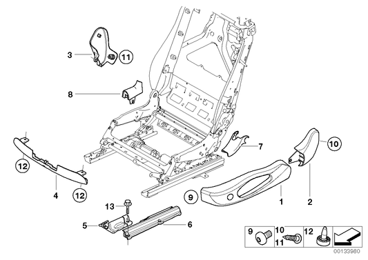 Genuine BMW 52107065019 E64 Cover, Fitting Exterior Left BASALTGRAU (Inc. 650i, 635d & 630i) | ML Performance UK UK Car Parts