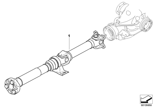 Genuine BMW 26107546227 E85 E86 Drive Shaft Automatic Transmission L=1189mm (Inc. Z4 3.0si, Z4 3.0i & Z4 2.5si) | ML Performance UK UK Car Parts