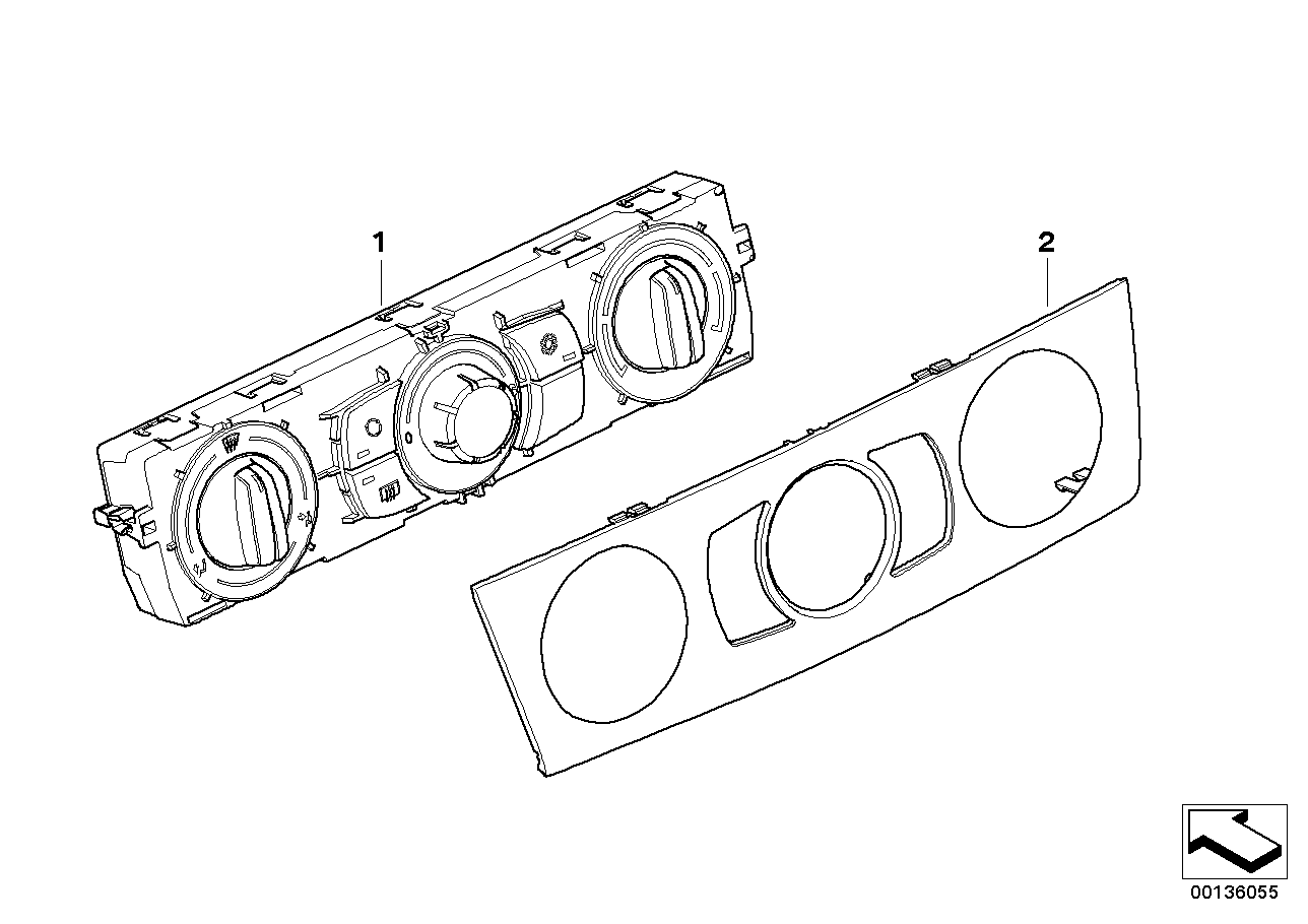 Genuine BMW 64116966405 E82 E93 E92 Front Plate Of Controls Air Conditioner (Inc. 320d, 335is & 320xd) | ML Performance UK UK Car Parts