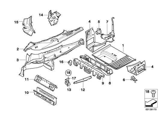 Genuine BMW 41113404990 E83 Rear Silencer Bracket (Inc. X3) | ML Performance UK UK Car Parts