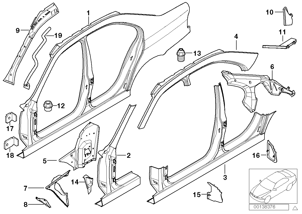 Genuine BMW 41218203781 E39 Molded Part F Entrance Rear (Inc. 540i, M5 & 530i) | ML Performance UK UK Car Parts