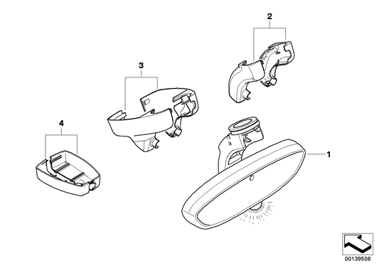 Genuine BMW 51169192321 E72 E70 E93 Rearview Mirror Ec/Led/Gto/Compass/Rc 315 MHZ (Inc. Hybrid X6, 135i & 330d) | ML Performance UK UK Car Parts