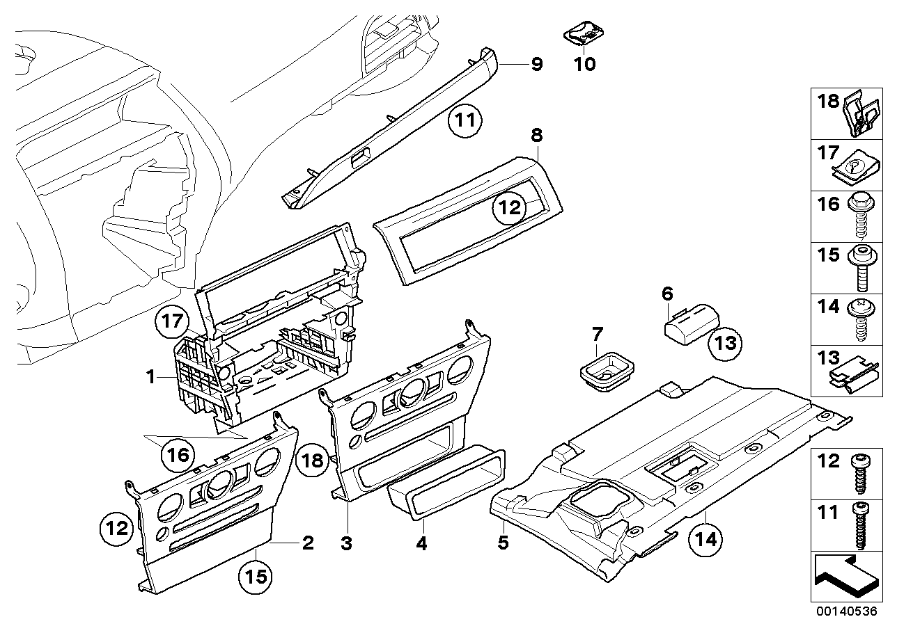 Genuine BMW 51458041742 E63 E64 Decor Cover For Instrument Panel, Center CARBON (Inc. M6) | ML Performance UK UK Car Parts