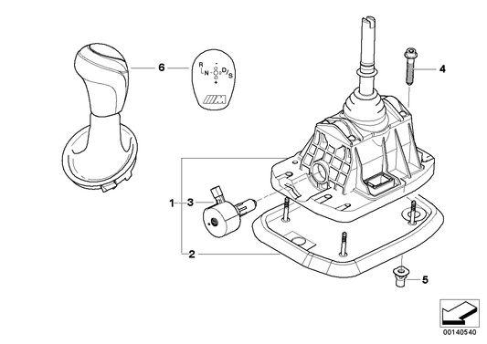 Genuine BMW 25162283051 E64 Selector Lever Handle Smg SCHWARZ (Inc. M6) | ML Performance UK UK Car Parts