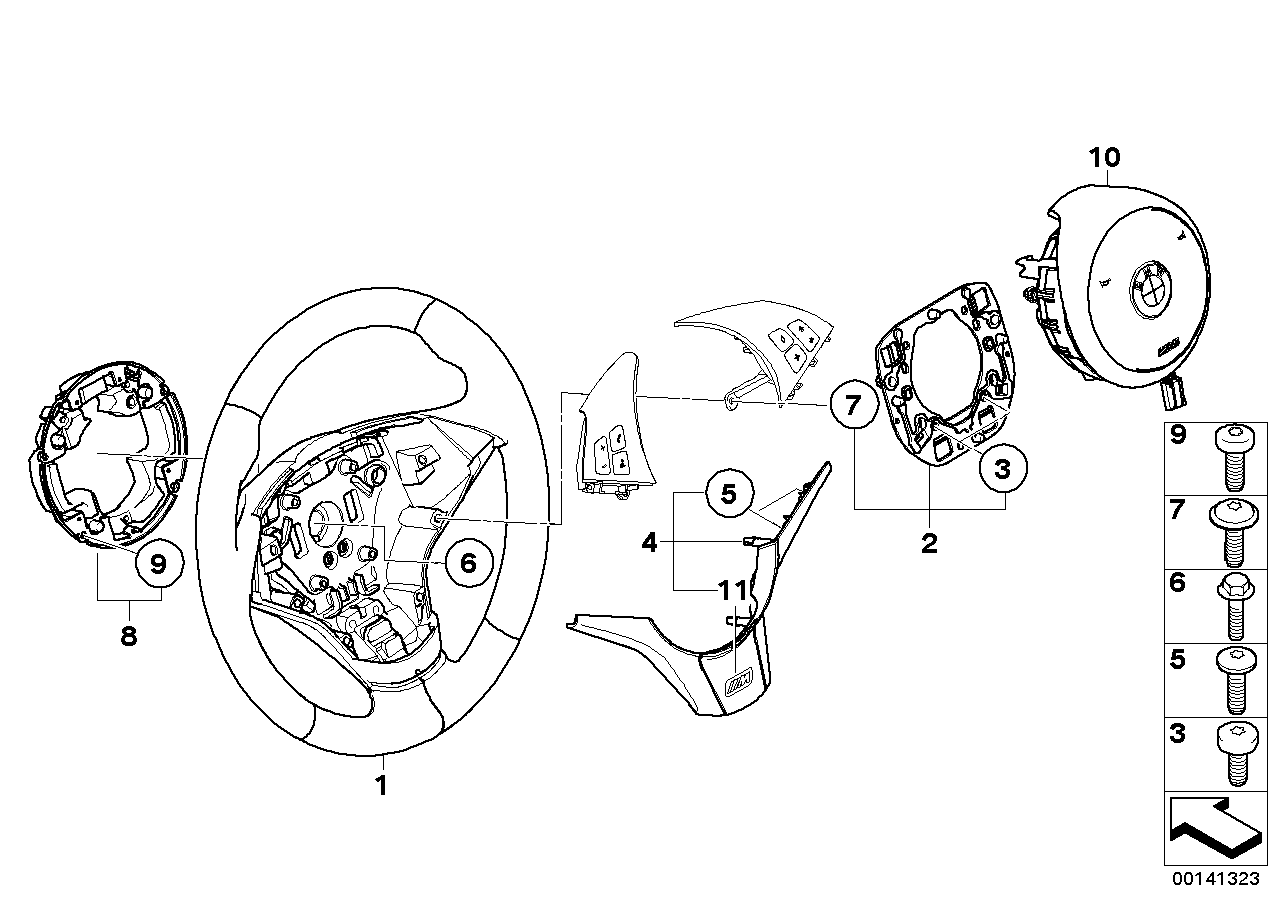 Genuine BMW 32342283937 E60 E63 E64 M Sports Steer.-Wheel, Airbag, Leather SCHWARZ (Inc. M5 & M6) | ML Performance UK UK Car Parts