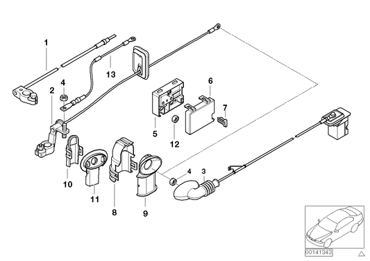 Genuine BMW 61128368714 E46 Battery Cable (Plus Pole) SBK (Inc. 328Ci, 316Ci & 323Ci) | ML Performance UK UK Car Parts