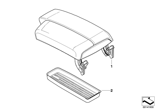 Genuine BMW 51167155631 E90 E91 Armrest, Front Center B7 LEMON (Inc. 318d, 330i & 320d ed) | ML Performance UK UK Car Parts
