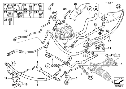 Genuine BMW 32416767420 E60 E64 Suction Pipe Dynamic Drive (Inc. 525i, 630i & 530i) | ML Performance UK UK Car Parts