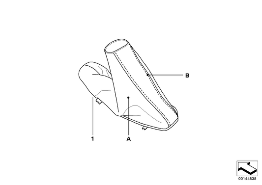 Genuine BMW 34428028443 E60 E61 Leather Handbrake Lever Cover INDIVIDUAL (Inc. 520d, 535d & 528i) | ML Performance UK UK Car Parts
