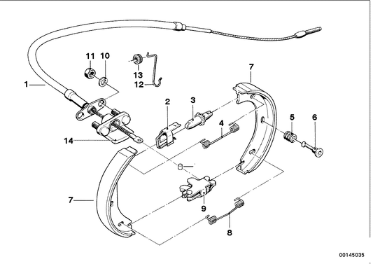 Genuine BMW 34411118580 Handbrake Cable (Inc. 3.3Li, 3.0L & 2.8L) | ML Performance UK UK Car Parts
