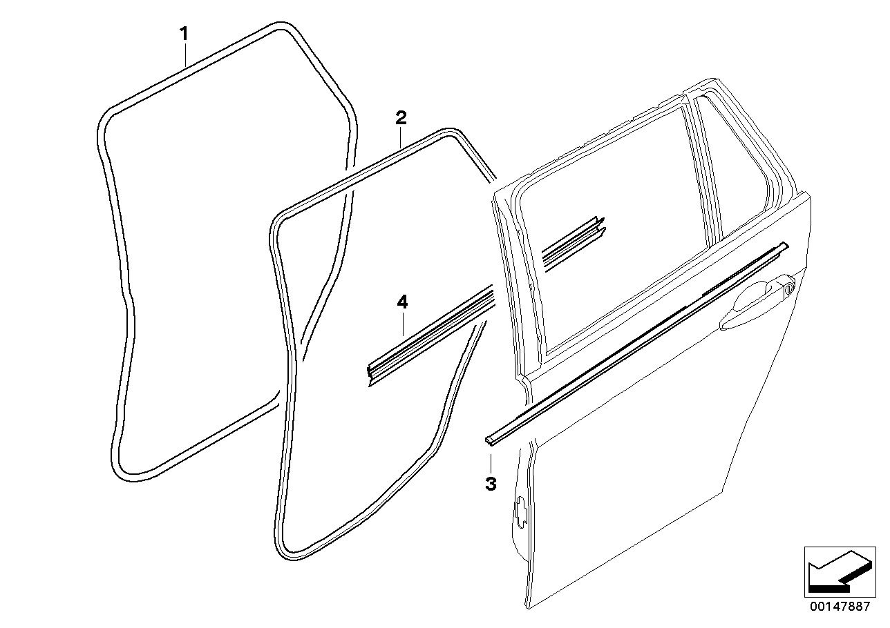 Genuine BMW 51727247262 E91 Edge Protection, Door, Rear (Inc. 325d, 335d & 320d ed) | ML Performance UK UK Car Parts