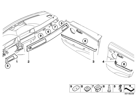 Genuine BMW 51428036686 E90 E90 Decorative Strip, Door Rear Right TITAN SHADOW (Inc.  & M3) | ML Performance UK Car Parts